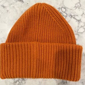 Cozy Echo Orange Knit Beanie